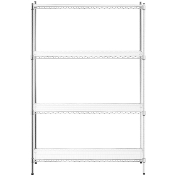 Regał warsztatowy chromowany ażurowy 4 półki + 4 maty do 1 t 1000 kg 120x45x180 cm