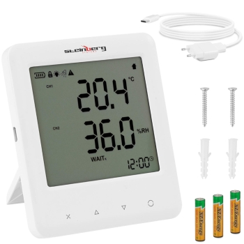 Termohigrometr miernik temperatury wilgotności z czujnikiem CO2 zakres - 40 - 125 C 0 - 10000 ppm