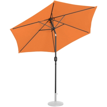 Parasol ogrodowy tarasowy okrągły uchylny z korbką śr. 270 cm pomarańczowy