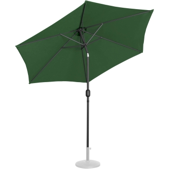 Parasol ogrodowy tarasowy okrągły uchylny z korbką śr. 270 cm zielony