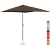 Parasol ogrodowy prostokątny uchylny z korbką 200 x 300 cm brązowy