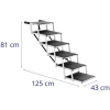 Schody dla psa do samochodu składane aluminiowe wys. 81 cm do 68 kg - 6 stopni