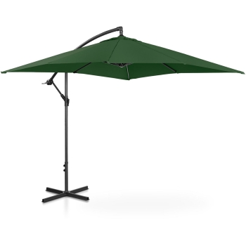 Parasol ogrodowy na wysięgniku kwadratowy 250 x 250 cm zielony