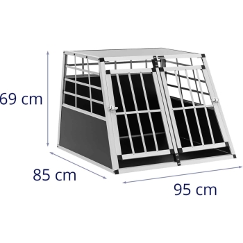 Transporter klatka metalowa do przewozu psa trapezowa 85 x 95 x 69 cm