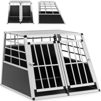 Transporter klatka metalowa do przewozu psa trapezowa 85 x 95 x 69 cm