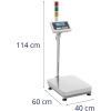 Waga platformowa magazynowa z kolumną sygnalizacyjną świetlną LCD 60kg / 0.002kg