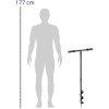 Wiertnica świder ręczny do ziemi śr. 80 mm do 150 cm