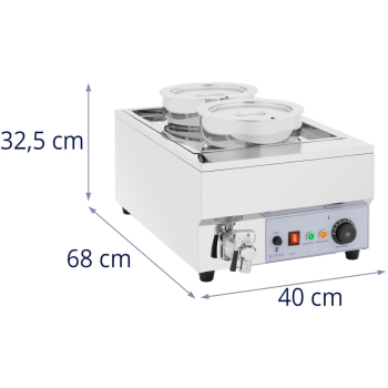 Bemar elektryczny podgrzewacz stacja do zupy fondue czekolady 1500 W 2 x 7 l