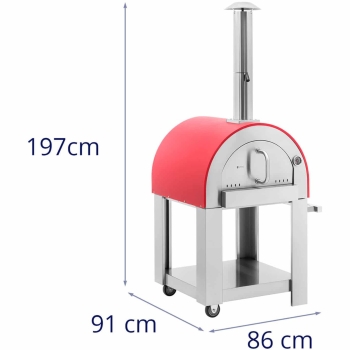 Domowy piec do pizzy opalany drewnem na podstawie śr. 40cm 220C