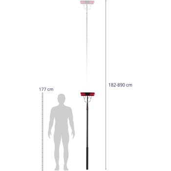 Szczotka myjka wodna teleskopowa z wężem do mycia okien paneli słonecznych dł. 8.9m