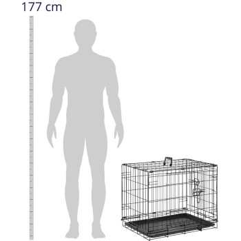 Klatka dla psa kota zwierząt składana 60 x 43 x 49 cm