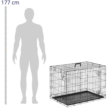 Klatka dla psa kota drobiu zwierząt dzielona 92 x 60 x 66 cm