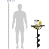 Wiertnica spalinowa świder do ziemi 6 wierteł 2 przedłużki 2.3 kW