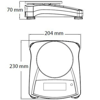 Waga techniczna stołowa dokładna kompaktowa NAVIGATOR NV 220g / 0.01g - OHAUS NV222