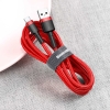 Wytrzymały elastyczny kabel przewód USB USB-C QC3.0 2A 2M czerwony