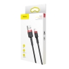 Wytrzymały elastyczny kabel przewód USB Iphone Lightning QC3.0 2.4A 0.5M czarno-czerwony