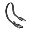 Płaski kabel przewód USB USB-C z uchwytem 2A 23CM czarny