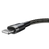 Wytrzymały nylonowy kabel przewód USB Iphone Lightning QC3.0 2A 3M czarno-szary