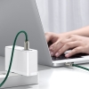 Kabel USB-C 100W 5A Power Delivery z wyświetlaczem miernikiem mocy 2m zielony