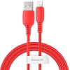 Elastyczny kabel przewód USB - iPhone Lightning Colourful 1.2m - czerwony