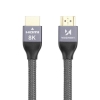 Mocny wytrzymały kabel HDMI 2.1 8K / 4K / 2K w oplocie 2m - srebrny