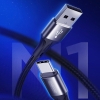 Wytrzymały kabel przewód do USB - USB-C 3A 1m czarny