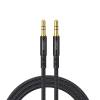 Kabel przewód w oplocie audio stereo AUX 3.5mm mini jack 2m czarny