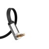 Płaski kabel przewód audio AUX 3.5mm mini jack 3m srebrny