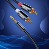 Kabel przewód audio 3.5mm mini jack - 2RCA 3m czarny