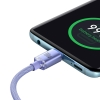 Kabel przewód do szybkiego ładowania i transferu danych USB - USB-C 100W 1.2m fioletowy