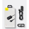 Szybka uniwersalna ładowarka sieciowa GaN 2x USB-C 2x USB 100W QC 4.0+ AFC czarny