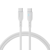 Kabel przewód ze wskaźnikiem LED USB-C 100W 1.2m biały