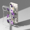 Pancerne etui pokrowiec z żelową ramką iPhone 14 Plus Fusion Design Purple Rose przezroczysty