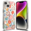 Pancerne etui pokrowiec z żelową ramką iPhone 14 Fusion Design Floral przezroczysty