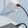 Kabel przewód USB-A - USB-C z wyświetlaczem LED 66W 6A 1m czarny