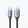 Kabel przewód USB-C - micro USB-B 3.0 3A 0.5m szary