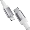 Kabel przewód USB-C - Lightning ze wskaźnikiem LED 20W A10 Series 1.2 m biały