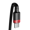 Nylonowy mocny kabel przewód USB-C PD 100W 20V 5A 2m czarny