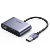 Przejściówka adapter USB - HDMI + VGA szara