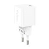 Ładowarka sieciowa 100-240V PD USB-C 20W biała