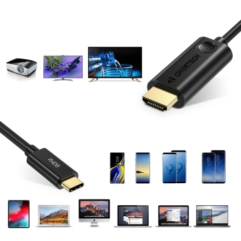 Kabel adapter przejściówka z USB Typ C - HDMI 2.0 4K 60Hz 1.8m czarny