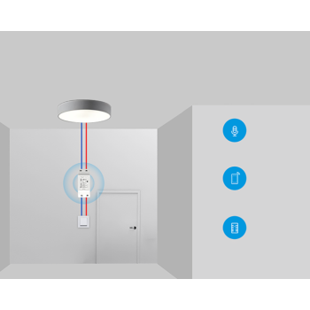 Inteligentny bezprzewodowy przełącznik przekaźnik sterownik WiFi biały BASICR2