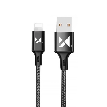 Kabel przewód USB Iphone Lightning 2.4A 2m czarny