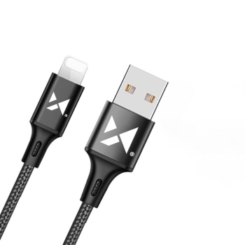 Kabel przewód USB Iphone Lightning 2.4A 2m czarny