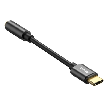 Adapter do słuchawek przejściówka L54 z USB-C na gniazdo audio jack 3.5mm DAC czarny