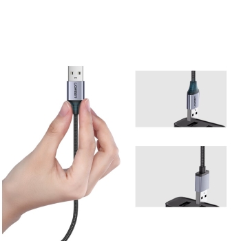 Kabel przewód USB - micro USB 2m szary