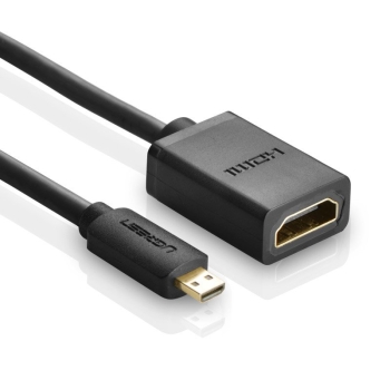 Kabel przewód przejściówka HDMI - micro HDMI 20cm czarny