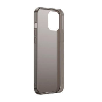 Sztywne etui z elastyczną ramką do iPhone 12 mini Frosted Glass Case czarny