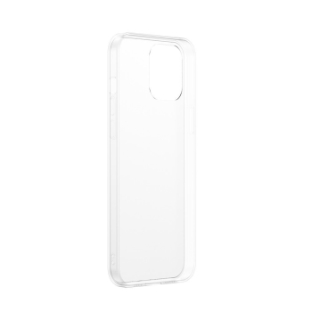 Sztywne etui z elastyczną ramką do iPhone 12 Pro Max Frosted Glass Case biały