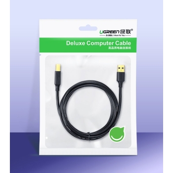 Kabel przewód do drukarki USB 2.0 - USB-B 1.5m czarny